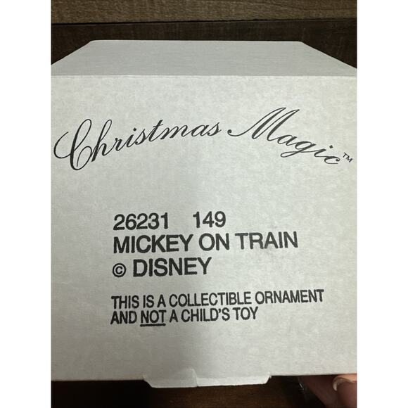 Santa Mickey Mouse on Train Disney Christmas Magic Ornament Grolier In Box - Picture 5 of 5